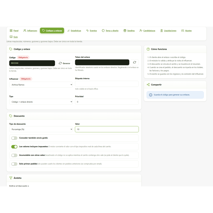 RKR Influencer-Aktion: Influencer-Codes