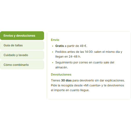 RKR Unlimited Tabs: pestañas reutilizables en la ficha de producto para PrestaShop