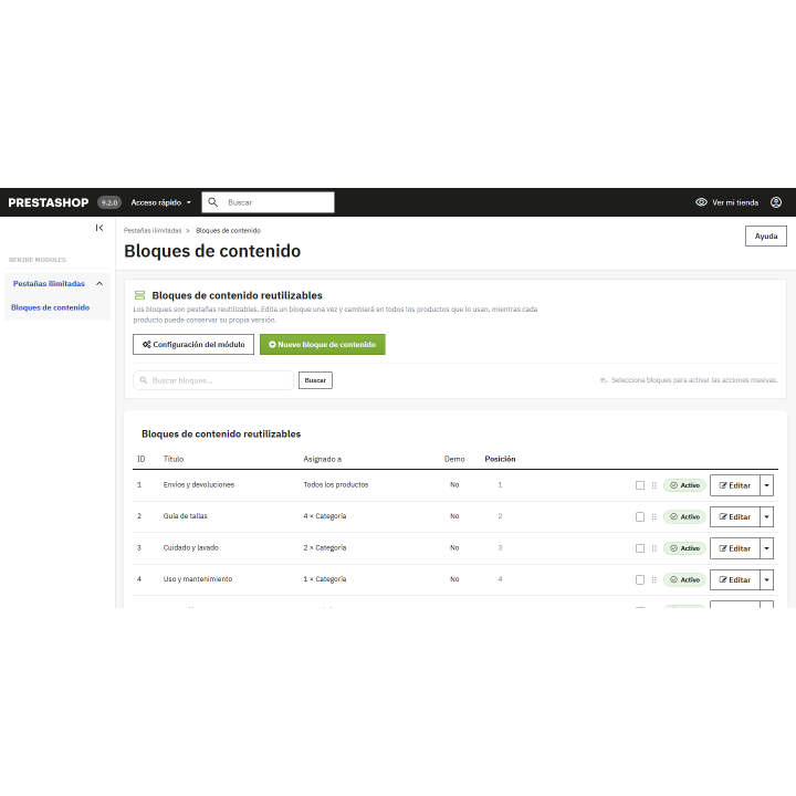 RKR Unlimited Tabs: tabs on the product page