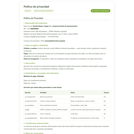 RKR Rechtsassistent: Rechtstexte, Einwilligungen und Hinweise für PrestaShop