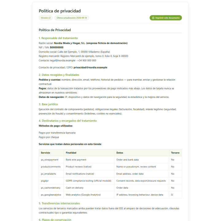 RKR Rechtsassistent: Rechtstexte für PrestaShop