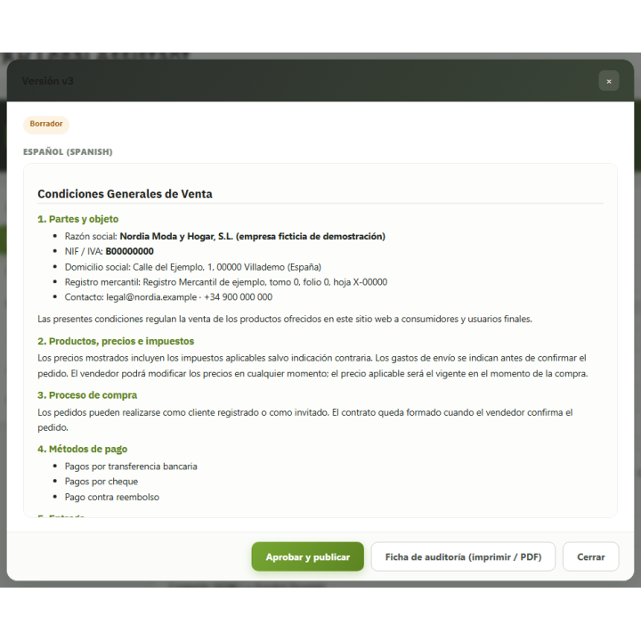 Assistente Jurídico RKR: Textos jurídicos para PrestaShop