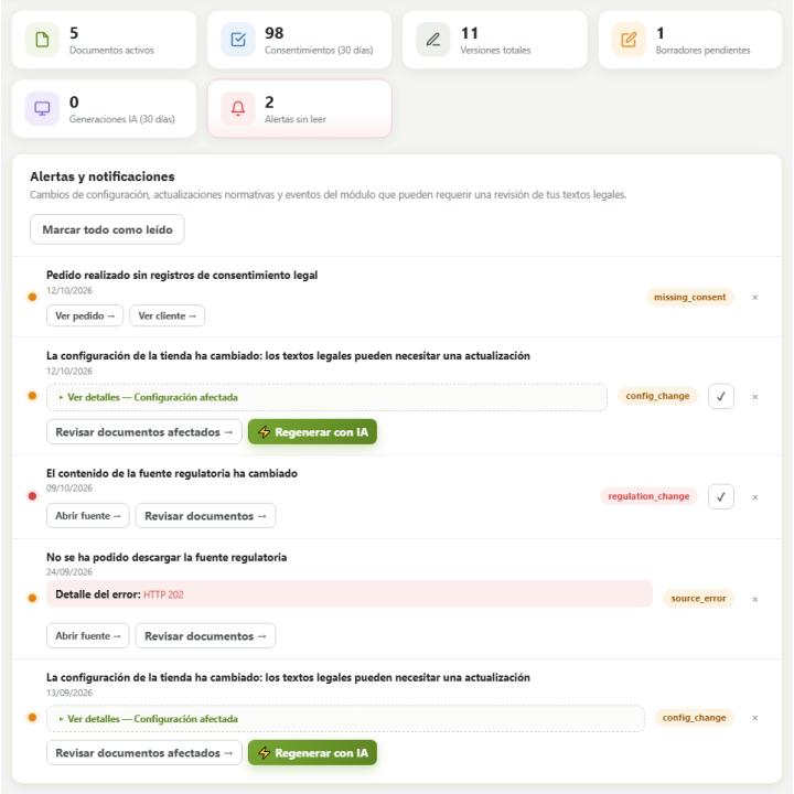 Assistant juridique RKR : Textes juridiques pour PrestaShop