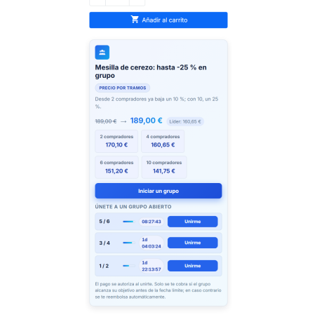 Achat groupé RKR : Achat groupé avec tarification dégressive pour PrestaShop