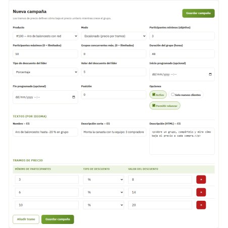 Achat groupé RKR : Achat groupé avec tarification dégressive pour PrestaShop