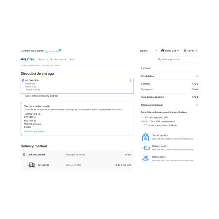 RKR Datos de Facturación: solicitar factura, validación del NIF y factura simplificada para PrestaShop