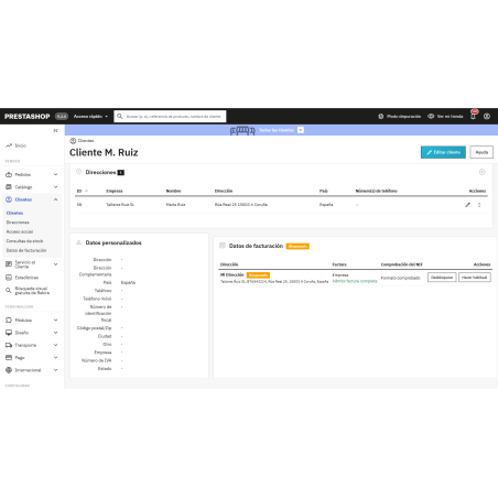 RKR Datos de Facturación: solicitar factura, validación del NIF y factura simplificada para PrestaShop