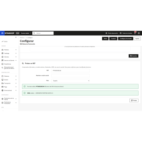 RKR Datos de Facturación: solicitar factura, validación del NIF y factura simplificada para PrestaShop