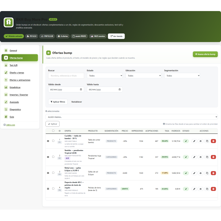 RKR Buy More Pro: order bump en el checkout de PrestaShop