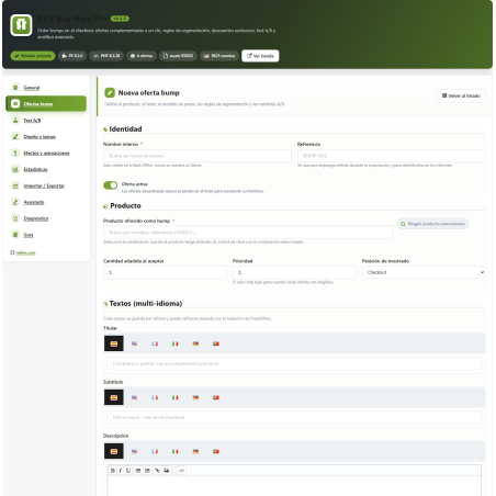RKR Buy More Pro: Bestellsteigerung im Checkout mit A/B-Tests und Statistiken für PrestaShop