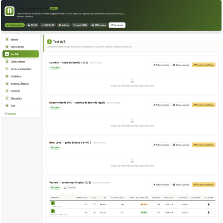 RKR Buy More Pro: Bestellsteigerung im Checkout mit A/B-Tests und Statistiken für PrestaShop