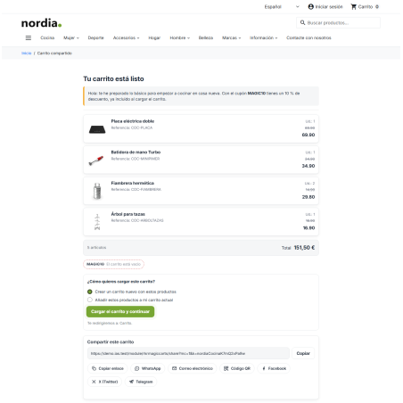 RKR Magic Carts: Carrelli della spesa e preventivi con link, permalink o codici QR per PrestaShop