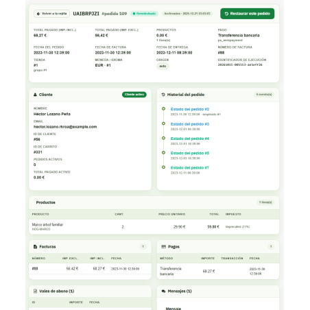 Archives des commandes RKR : archives des anciennes commandes pour PrestaShop