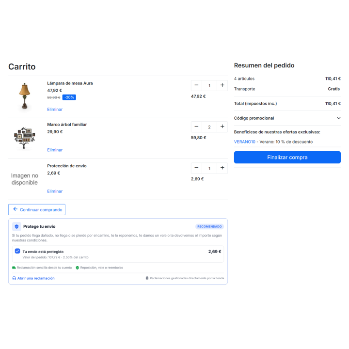 RKR Versandschutz: Versandschutz in PrestaShop