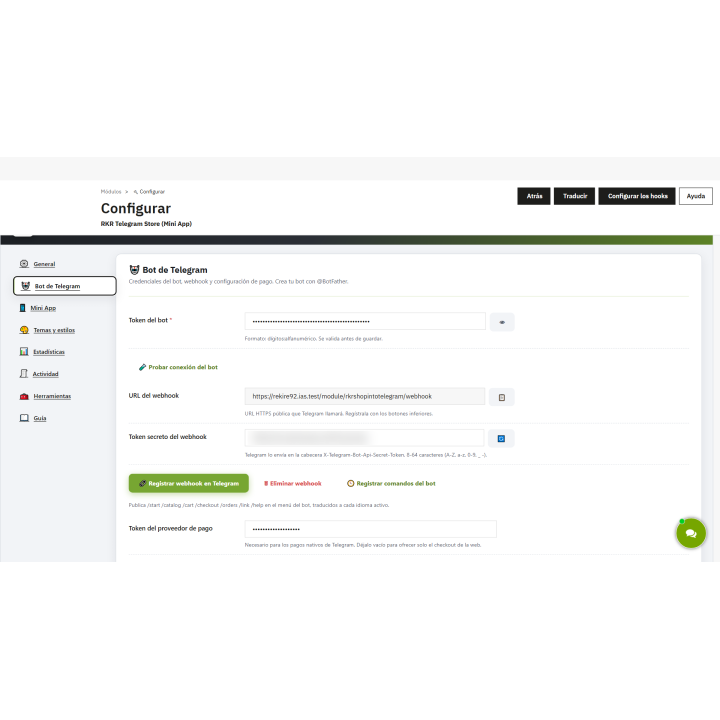 RKR Telegram Store: tienda en Telegram para PrestaShop