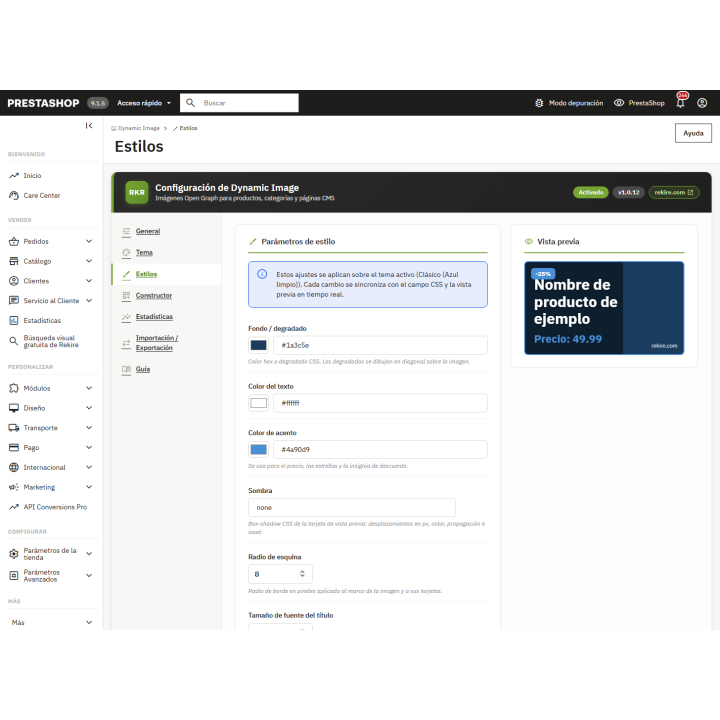 RKR Dynamic Image : Images Open Graph dans PrestaShop