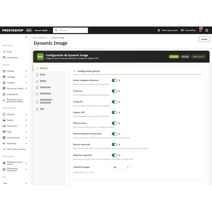 RKR Dynamic Image : Images Open Graph dans PrestaShop