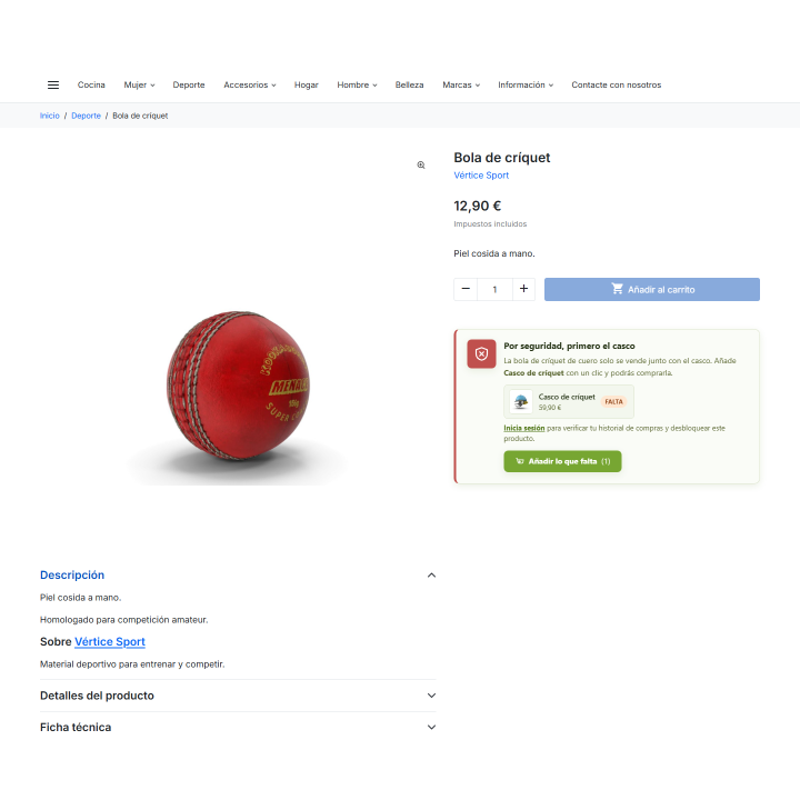 RKR Product Dependencies : ventes avec prérequis