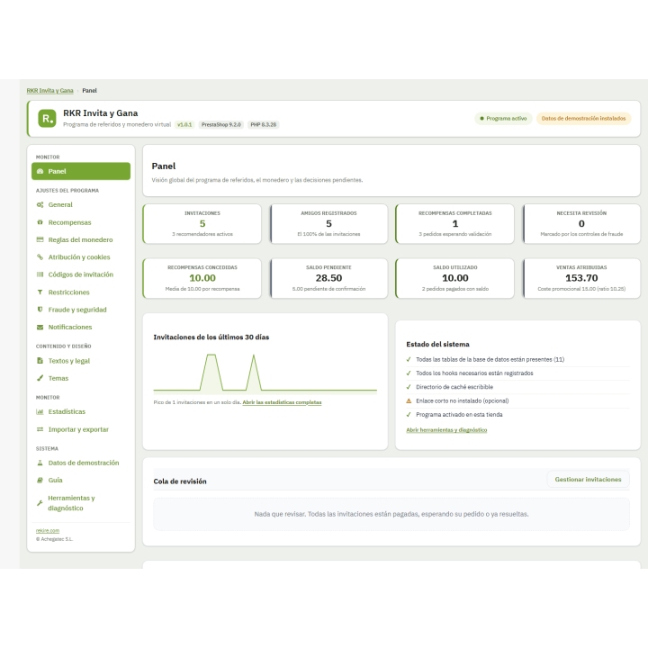 RKR Invite & Win : parrainages avec portefeuille dans PrestaShop