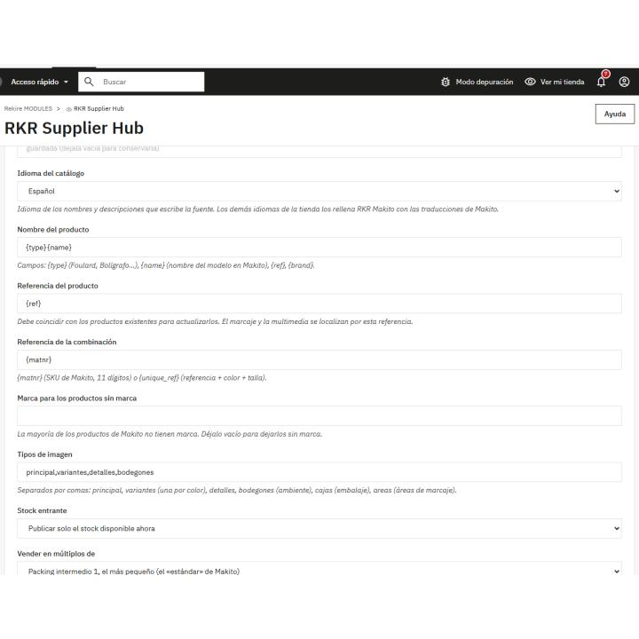 Connecteur Makito pour PrestaShop : catalogue et annotations