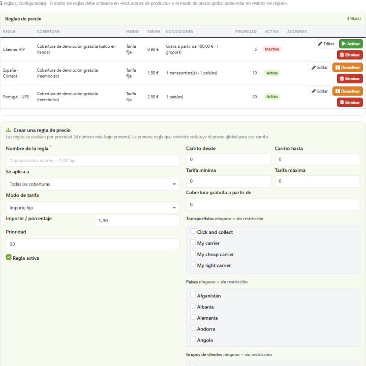 RKR Free Return: devolución gratuita de pago en PrestaShop