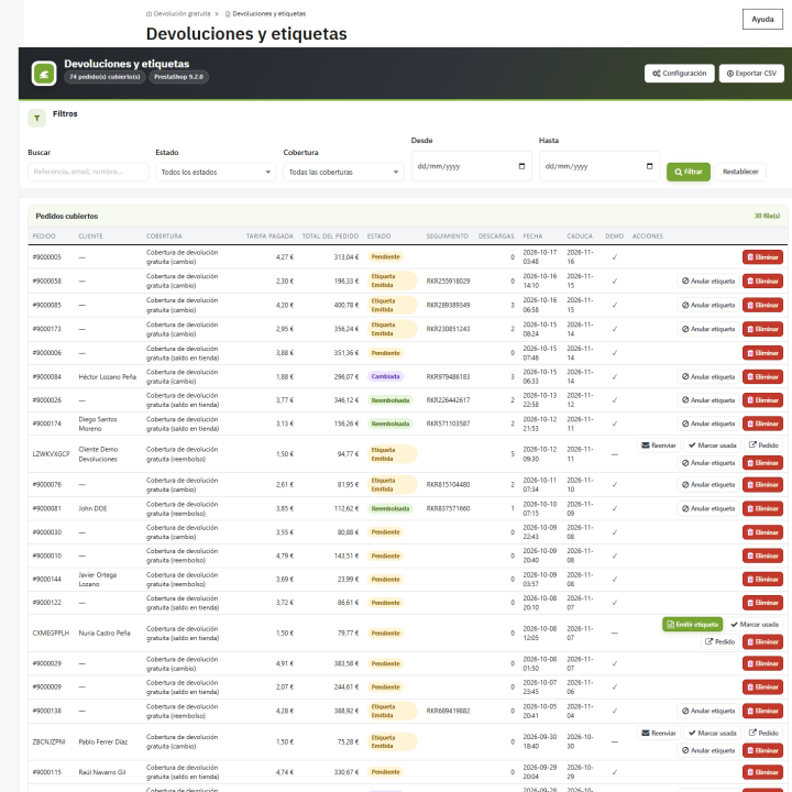 RKR Free Return: devolución gratuita de pago en PrestaShop