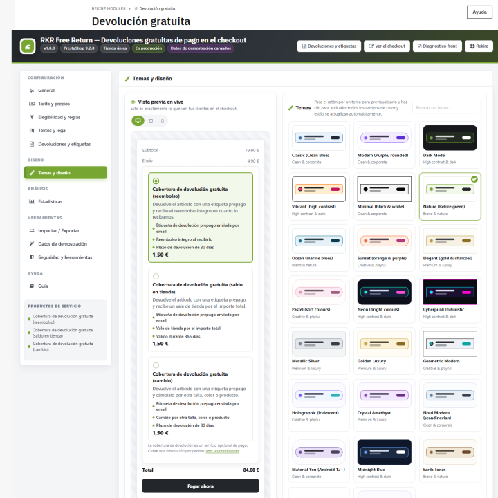 RKR Free Return: Free refund of payment in PrestaShop