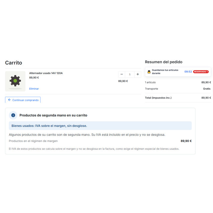 RKR REBU: IVA sobre margem e razão no PrestaShop
