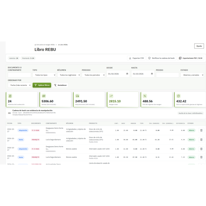 RKR REBU: IVA sobre margem e razão no PrestaShop