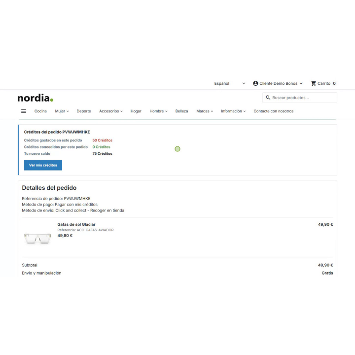 Cupons inteligentes RKR: vouchers e créditos pré-pagos