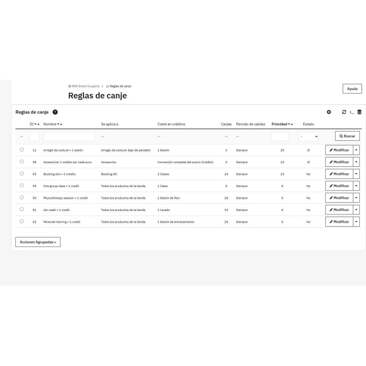 RKR Smart Coupons: prepaid vouchers and credits