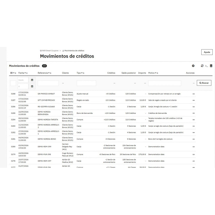 RKR Smart Coupons: bonos y créditos prepagados