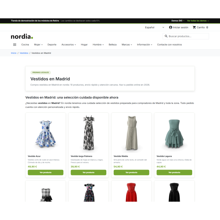 SEO Programmatique RKR : atterrissages SEO dans PrestaShop
