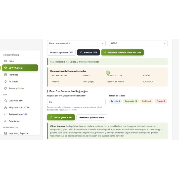 RKR Programatic SEO: landings SEO en PrestaShop