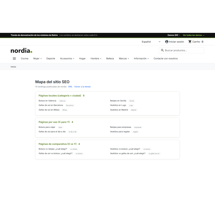 RKR Programmatic SEO: SEO-Landungen in PrestaShop