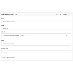 Menú Hamburguesa Pro para PrestaShop - Iconos Custom y Multi-nivel