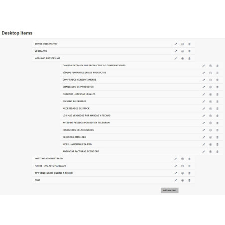 Modulo menu ProBurger