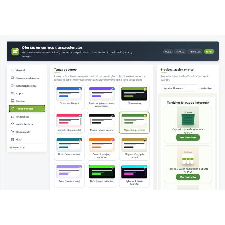 Offres RKR dans les e-mails transactionnels : Vendre dans les e-mails de commande PrestaShop