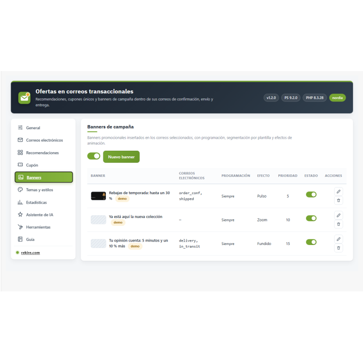 Offers in order emails for PrestaShop