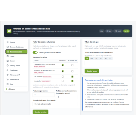 RKR Offers in transactional emails: Sell in PrestaShop order emails