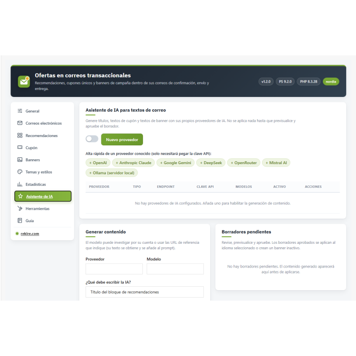 Angebote in Bestellmails für PrestaShop