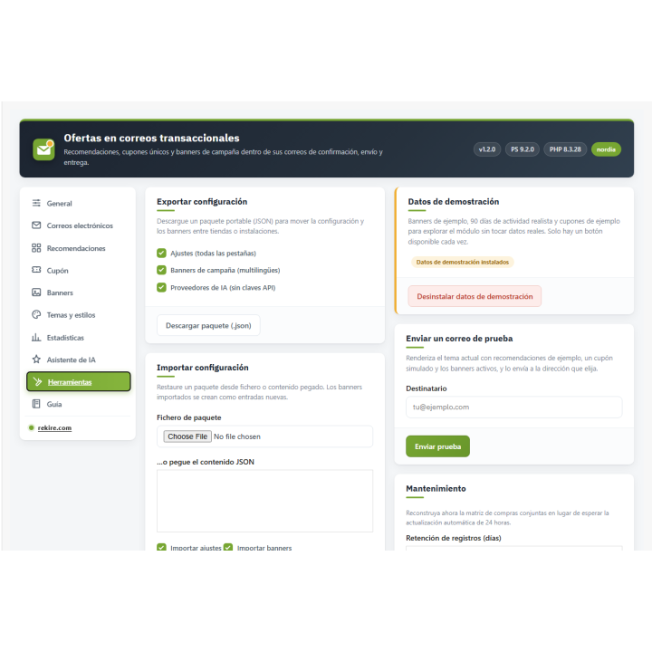 Offers in order emails for PrestaShop