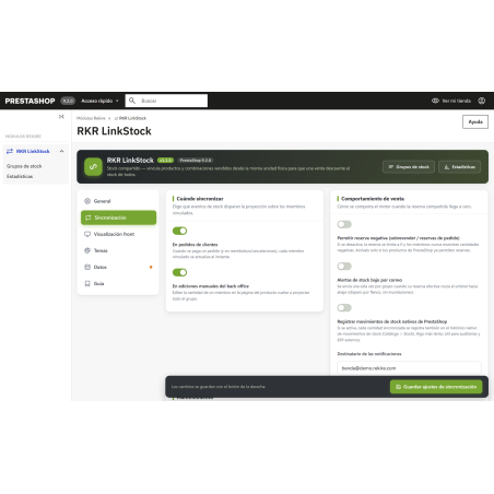 RKR LinkStock: Stock condiviso tra prodotti, combinazioni e confezioni in PrestaShop