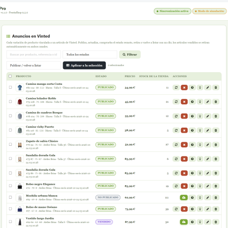RKR Sync Vinted Pro: Sell on Vinted and in your PrestaShop store without duplicate sales