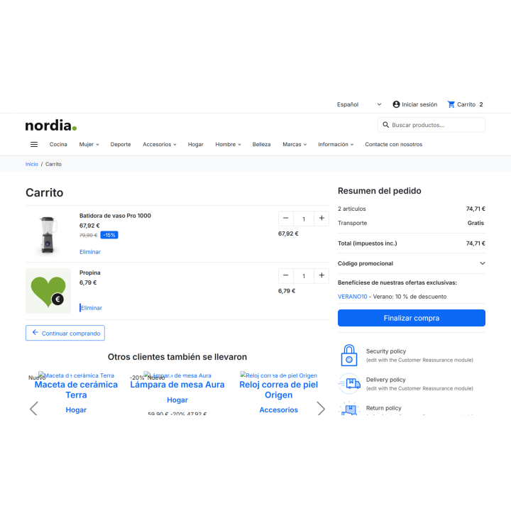 Contribution de RKR : Pourboires et dons PrestaShop