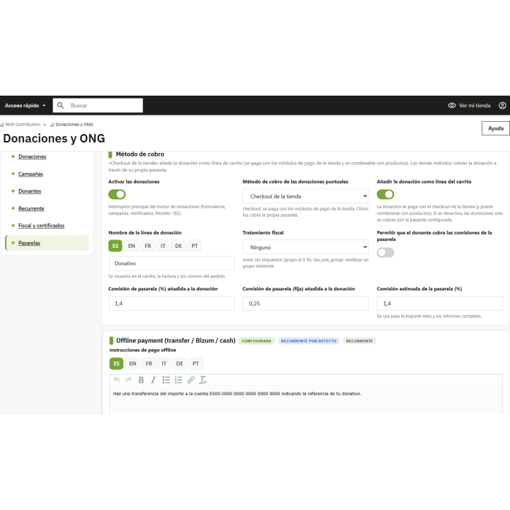 Contributo RKR: Suggerimenti e donazioni PrestaShop