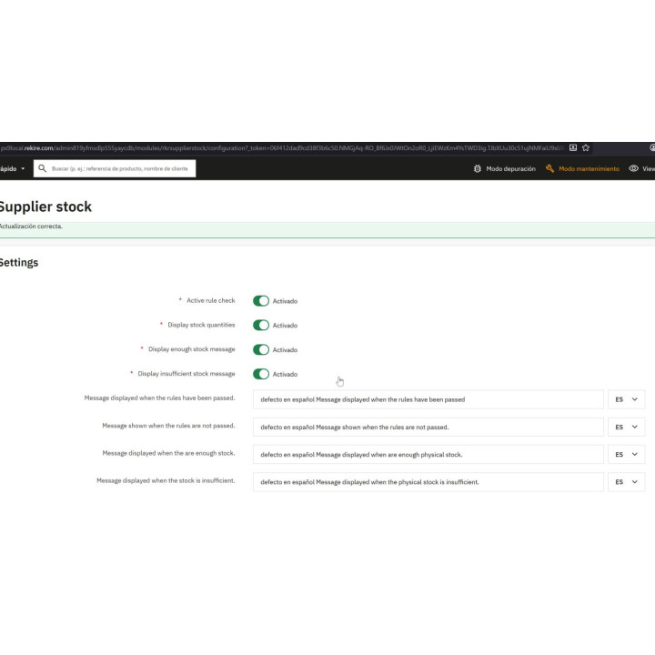 Einfaches hybrides Modul zur Verwaltung physischer und externer Bestände