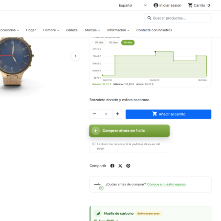 RKR Compra en 1 clic: compra en un clic con la dirección después del pago en PrestaShop