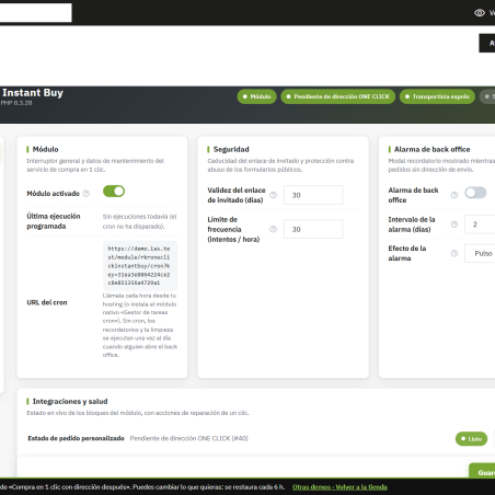Compra com 1 clique na RKR: Compre com um clique, informando o endereço após o pagamento no PrestaShop.