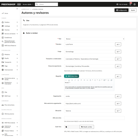 RKR-Autoren und -Rezensenten: Expertenautoren und -rezensenten (E-E-A-T) für PrestaShop